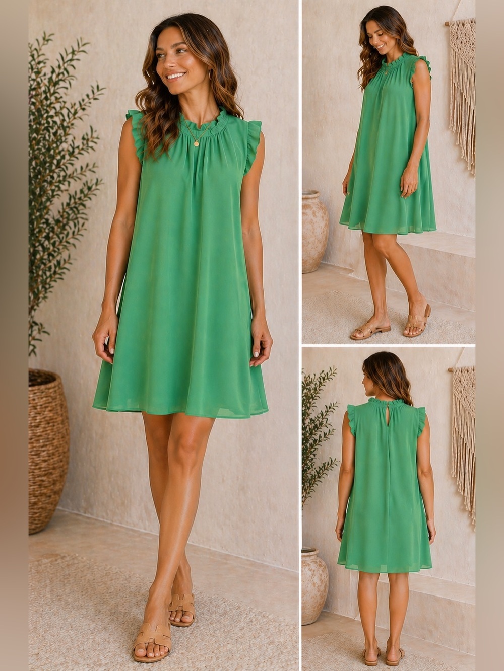 Lilly Pulitzer Talisa Mini Dress Preppy Spring Feminine Sleeveless Green Small